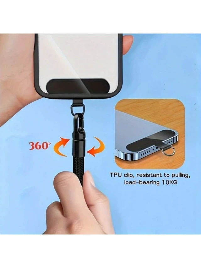 Alt view image 3 of 7 - Bks Adjustable Phone Lanyard Wrist Strap, Anti-Theft Security Buckle, Short Hanging Cord Gift for Mother Family Friends Birthday Holiday