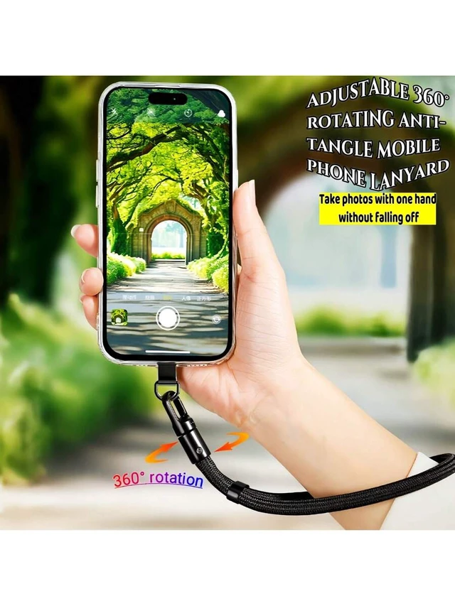 Alt view image 4 of 7 - Bks Adjustable Phone Lanyard Wrist Strap, Anti-Theft Security Buckle, Short Hanging Cord Gift for Mother Family Friends Birthday Holiday