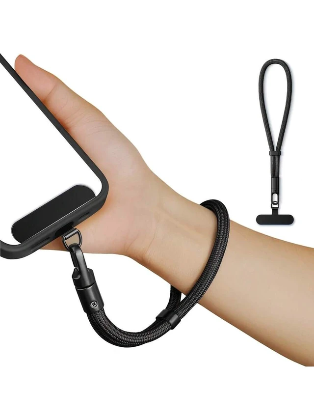 Alt view image 7 of 7 - Bks Adjustable Phone Lanyard Wrist Strap, Anti-Theft Security Buckle, Short Hanging Cord Gift for Mother Family Friends Birthday Holiday