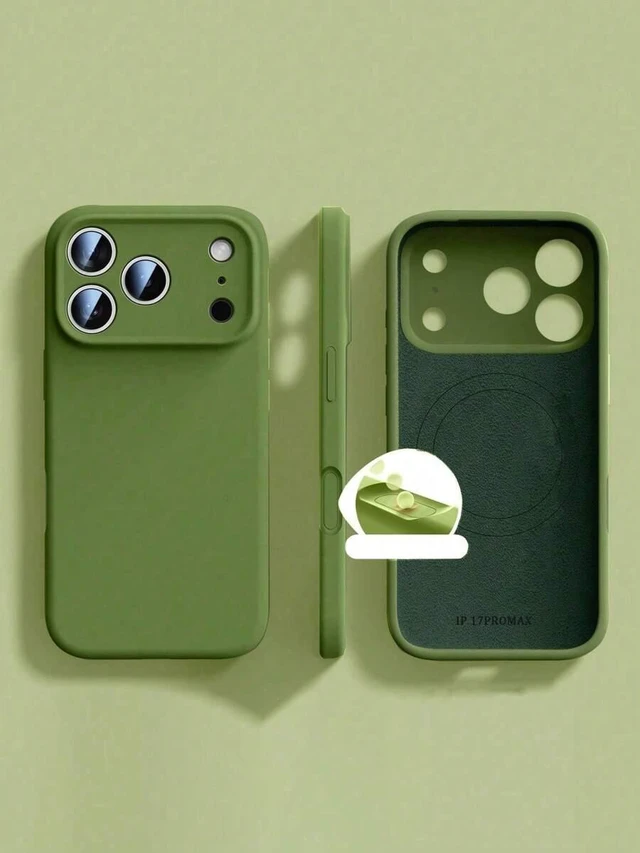 Main image of Bks Luxury Magnetic Style Silicone Magnetic Solid Color Magnetic Liquid Silicone Phone Case With Wireless Charging Support Compatible With IPhone 17 Pro Max 17 Pro 17 Air 17 16 Plus 15 14 13 12 Pro Ma