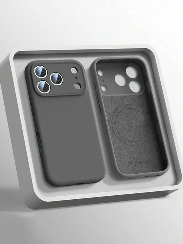 Main image of Bks Luxury Magnetic Style Silicone Magnetic Solid Color Magnetic Liquid Silicone Phone Case With Wireless Charging Support Compatible With IPhone 17 Pro Max 17 Pro 17 Air 17 16 Plus 15 14 13 12 Pro Ma