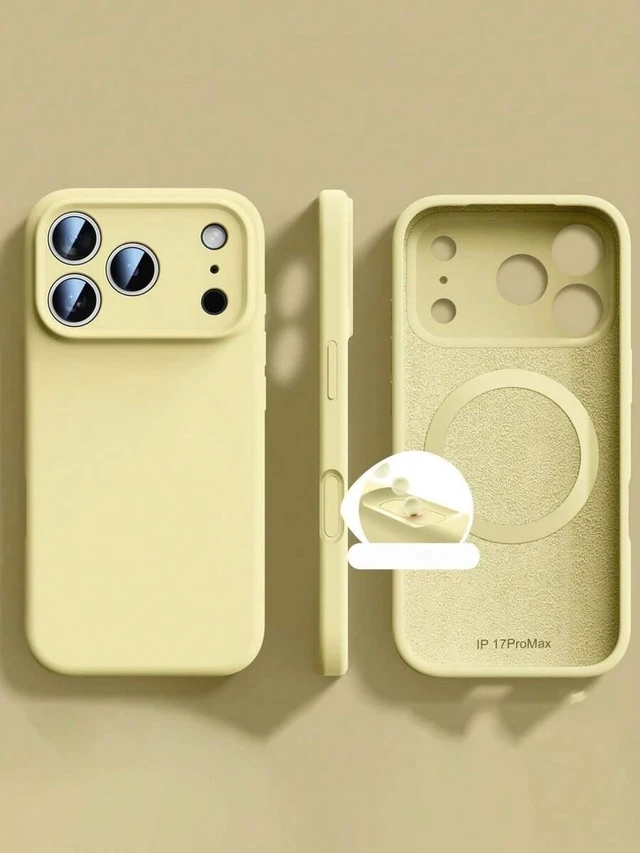 Main image of Bks Luxury Magnetic Style Silicone Magnetic Solid Color Magnetic Liquid Silicone Phone Case With Wireless Charging Support Compatible With IPhone 17 Pro Max 17 Pro 17 Air 17 16 Plus 15 14 13 12 Pro Ma