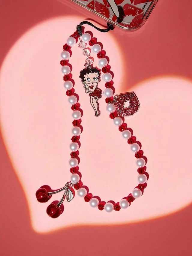 Alt view image 2 of 7 - Bks Fashion Zinc Alloy Beaded Mobile Phone Chain Lanyard Charm for Ladies Sweet Gift Party Holiday Valentine's Day