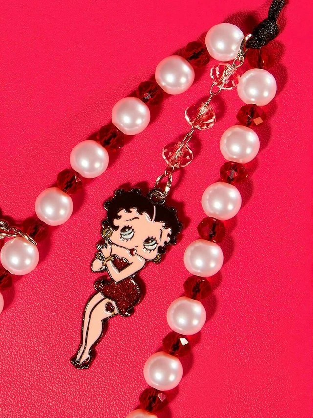 Alt view image 5 of 7 - Bks Fashion Zinc Alloy Beaded Mobile Phone Chain Lanyard Charm for Ladies Sweet Gift Party Holiday Valentine's Day