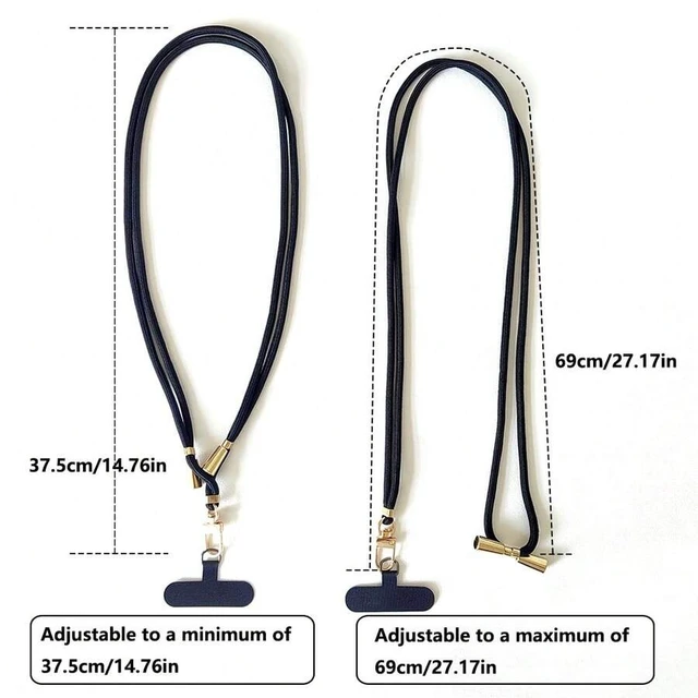 Alt view image 3 of 7 - Bks Adjustable Universal Phone Lanyard Strap, Retractable Halter Cord, Durable Anti-Drop Long Phone Chain For Outdoor Use