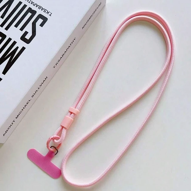 Main image of Bks Adjustable Woven Phone Lanyard with Anti-Loss Protection, Solid Color Rope Texture for All Phone Cases
