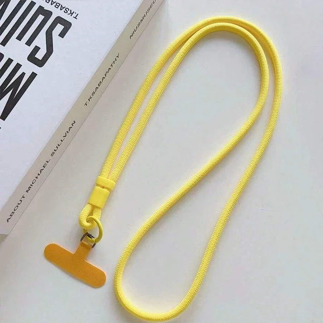 Alt view image 7 of 7 - Bks Adjustable Woven Phone Lanyard with Anti-Loss Protection, Solid Color Rope Texture for All Phone Cases