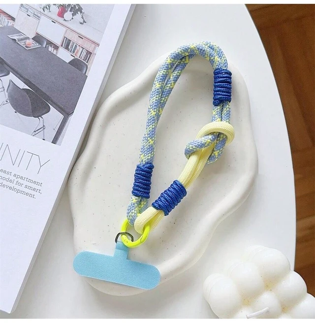 Main image of Bks Vintage Phone Lanyard Wrist Strap Detachable Summer Hand Chain Anti-Lost Keychain Earbud Holder Card Clip Gift For Mother Family Friends Birthday Holiday