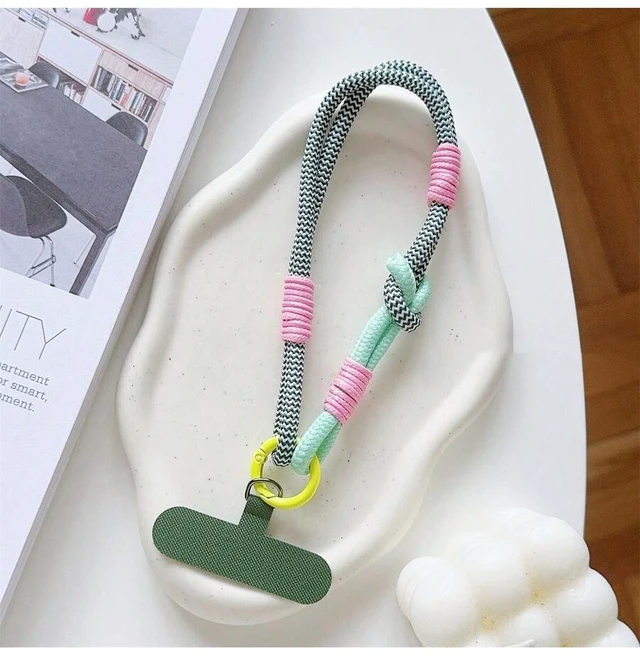Main image of Bks Vintage Phone Lanyard Wrist Strap Detachable Summer Hand Chain Anti-Lost Keychain Earbud Holder Card Clip Gift For Mother Family Friends Birthday Holiday