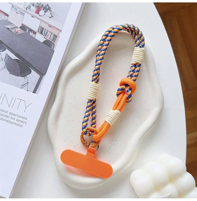 Main image of Bks Vintage Phone Lanyard Wrist Strap Detachable Summer Hand Chain Anti-Lost Keychain Earbud Holder Card Clip Gift For Mother Family Friends Birthday Holiday