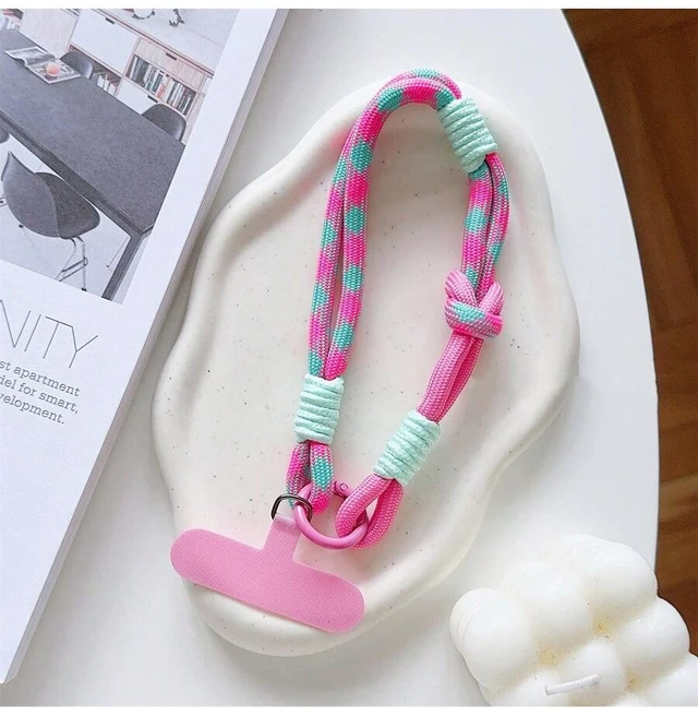 Main image of Bks Vintage Phone Lanyard Wrist Strap Detachable Summer Hand Chain Anti-Lost Keychain Earbud Holder Card Clip Gift For Mother Family Friends Birthday Holiday