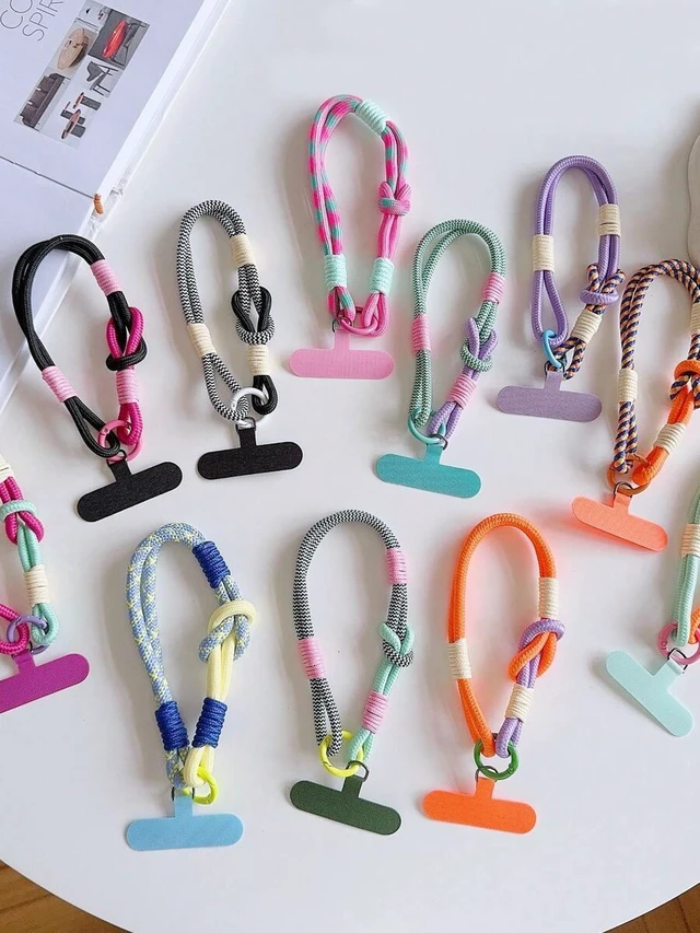 Alt view image 2 of 7 - Bks Vintage Phone Lanyard Wrist Strap Detachable Summer Hand Chain Anti-Lost Keychain Earbud Holder Card Clip Gift For Mother Family Friends Birthday Holiday