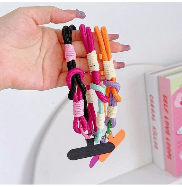 Alt view image 4 of 7 - Bks Vintage Phone Lanyard Wrist Strap Detachable Summer Hand Chain Anti-Lost Keychain Earbud Holder Card Clip Gift For Mother Family Friends Birthday Holiday