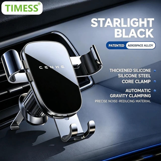 Alt view image 2 of 7 - Bks Car Phone Holder, Triangle Locking Design, Waterproof Rotatable, Auto Clamping Open/Close, 360° Rotation Compatible With All Models, Durable Alloy Material