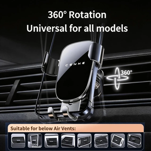 Alt view image 6 of 7 - Bks Car Phone Holder, Triangle Locking Design, Waterproof Rotatable, Auto Clamping Open/Close, 360° Rotation Compatible With All Models, Durable Alloy Material