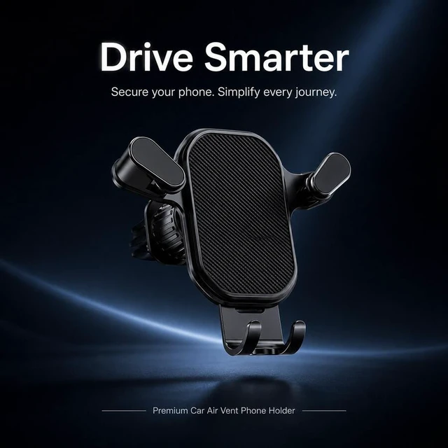 Alt view image 7 of 7 - Bks Gravity Car Phone Mount Air Vent Holder Universal Auto Lock Anti Shake Grip Stable Support For Driving Navigation Daily Use