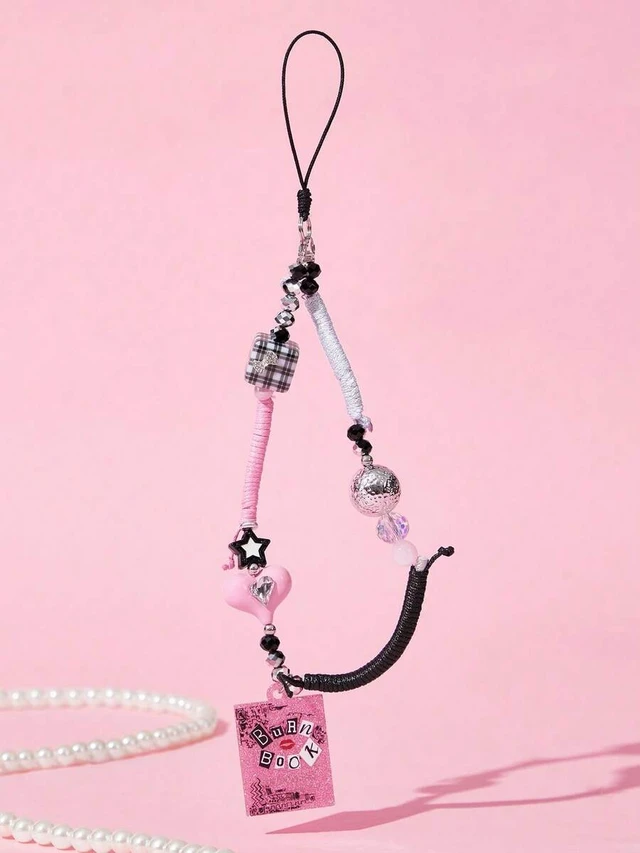 Alt view image 2 of 7 - Bks Stylish Cartoon Dog Acrylic Beaded Phone Chain Lanyard Pendant Key Holder for Mobile Devices Multicolor