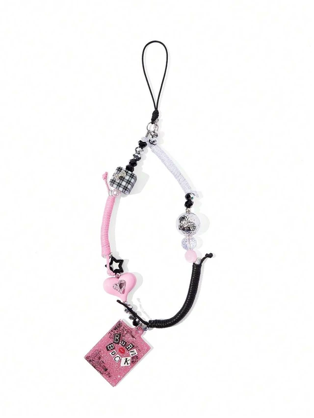 Alt view image 3 of 7 - Bks Stylish Cartoon Dog Acrylic Beaded Phone Chain Lanyard Pendant Key Holder for Mobile Devices Multicolor