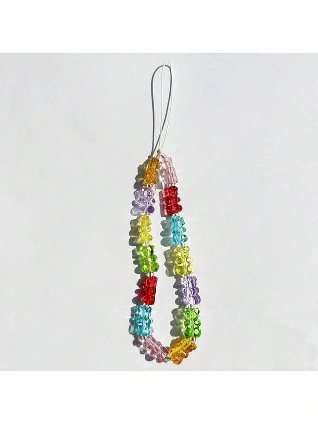 Alt view image 3 of 7 - Bks Colorful Jelly Bear Phone Lanyard Wristlet Strap for iPhone Android Mobile Devices Cute Charm Gift