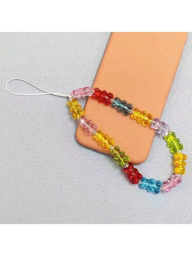 Alt view image 4 of 7 - Bks Colorful Jelly Bear Phone Lanyard Wristlet Strap for iPhone Android Mobile Devices Cute Charm Gift