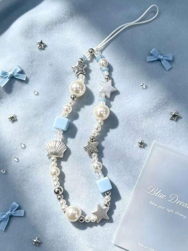 Main image of Bks Phone Lanyard Shell Star Ocean Blue Gentle Series DIY Short Chain for Bag Keychain Camera CCD Gift