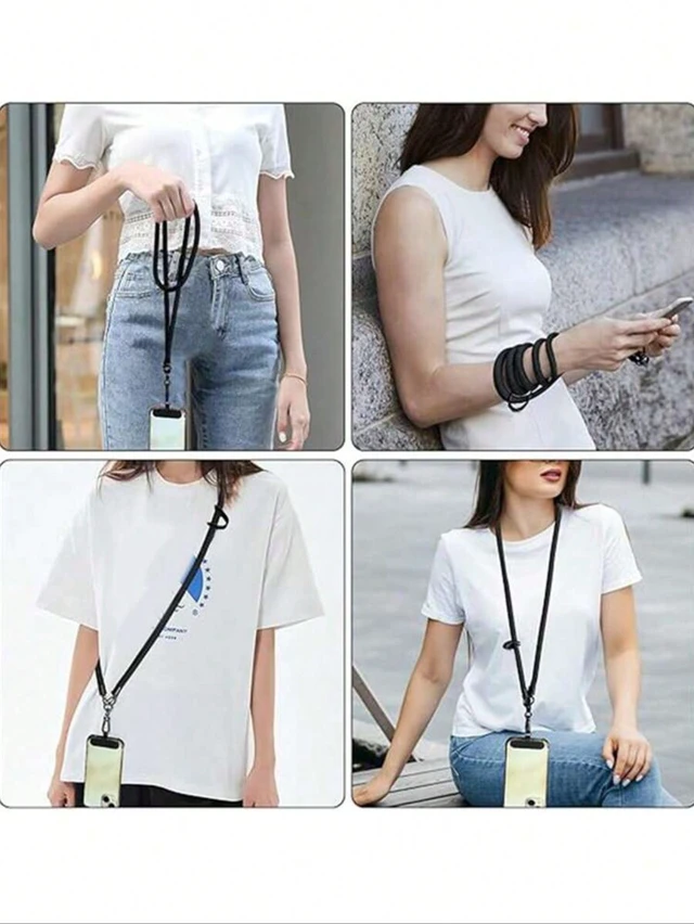 Alt view image 5 of 5 - Bks Nylon Shoulder Crossbody Bag With Phone Lanyard Strap Durable Stylish Outdoor Neck Sling Camera Gift For Mother Family Friends