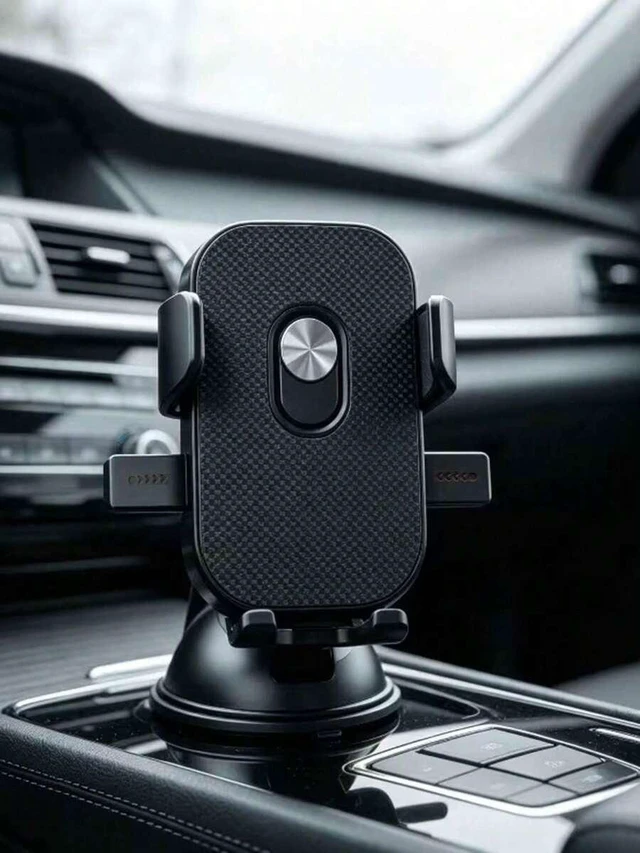 Main image of Bks Suction Cup Car Phone Holder, 360° Adjustable Dashboard Mount, One-Handed Operation for Smooth and Bumpy Roads Navigation