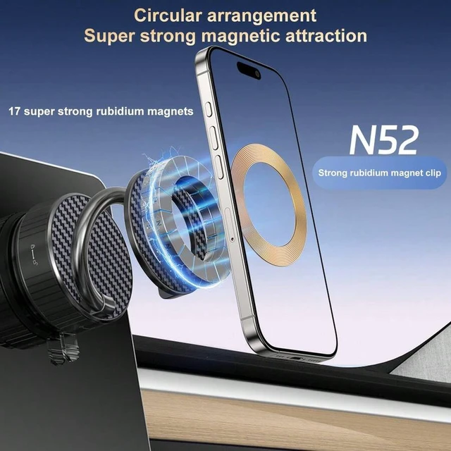 Alt view image 6 of 7 - Bks Adjustable Magnetic Suction Cup Car Phone Holder Anti-Shake Navigation Rotating Foldable Mount for Smartphone GPS
