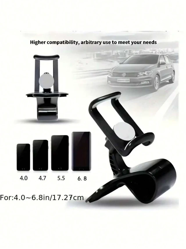 Alt view image 2 of 6 - Bks Car Phone Holder Multi-Function Rotatable Mount for GPS Dashboard ABS Material Fixing Device