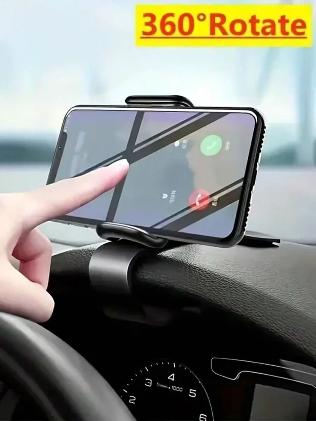 Alt view image 6 of 6 - Bks Car Phone Holder Multi-Function Rotatable Mount for GPS Dashboard ABS Material Fixing Device