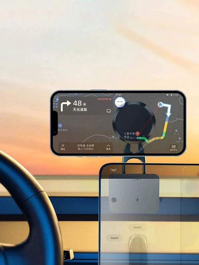 Alt view image 4 of 7 - Bks Magnetic Car Phone Holder Alloy 720 Rotation Strong Adsorption Sticky Base Dashboard Windshield Console Mount Smartphone