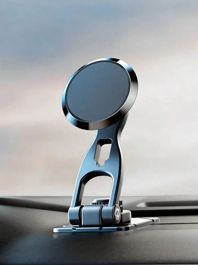 Alt view image 5 of 7 - Bks Magnetic Car Phone Holder Alloy 720 Rotation Strong Adsorption Sticky Base Dashboard Windshield Console Mount Smartphone