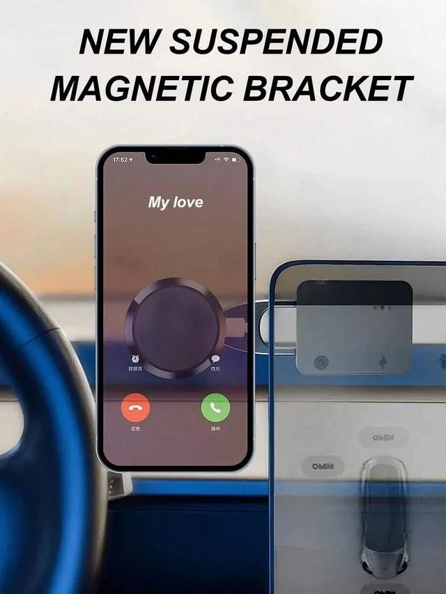 Alt view image 6 of 7 - Bks Magnetic Car Phone Holder Alloy 720 Rotation Strong Adsorption Sticky Base Dashboard Windshield Console Mount Smartphone