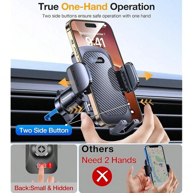 Alt view image 6 of 7 - Bks Car Phone Holder Mount Super Suction Windshield Vent Dashboard Pad Stand GPS Truck Dash for iPhone Android Universal