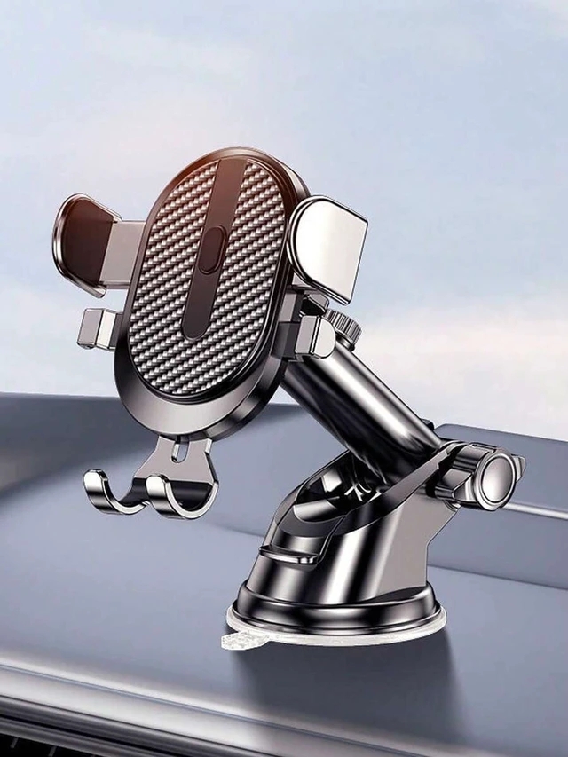 Alt view image 2 of 7 - Bks Suction Cup Car Phone Holder Universal Dashboard Console Multi-Function Telescopic Navigation Mount