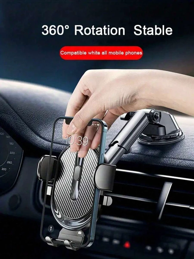 Alt view image 3 of 7 - Bks Suction Cup Car Phone Holder Universal Dashboard Console Multi-Function Telescopic Navigation Mount