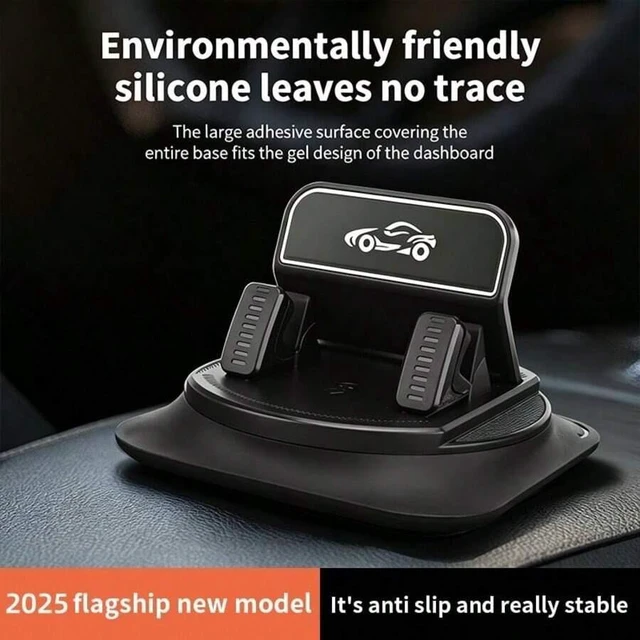 Alt view image 4 of 7 - Bks Car Phone Holder 360 Rotation Dashboard Mount Suction Cup Anti Slip Horizontal Vertical Angle Adjustment