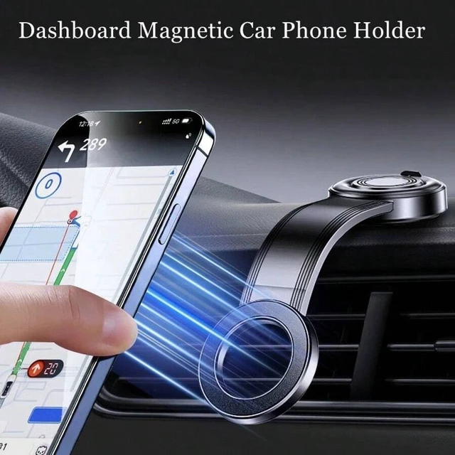 Alt view image 3 of 7 - Bks Magnetic Car Phone Holder Flexible Aluminum Arm Dashboard Windshield Mount 360 Rotation Compatible iPhone 17 Air 16 15 14 13 12 Series All Phones