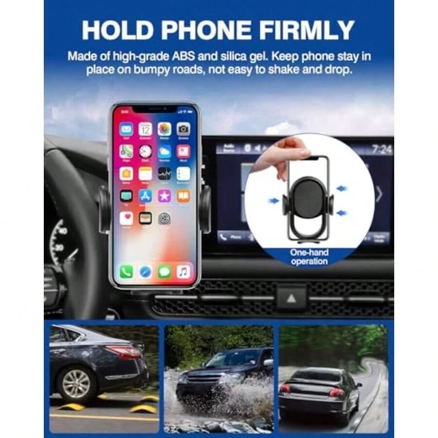 Alt view image 6 of 7 - Bks Custom Fit Car Phone Holder for HRV CRV 2023-2026 7 to 9 Inch Screen Mount with 360 Degree Rotation and One Hand Operation