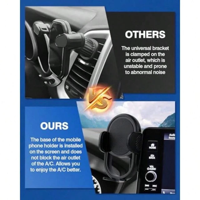 Alt view image 7 of 7 - Bks Custom Fit Car Phone Holder for HRV CRV 2023-2026 7 to 9 Inch Screen Mount with 360 Degree Rotation and One Hand Operation