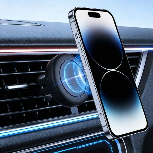 Alt view image 3 of 7 - Bks Magnetic Car Phone Holder Air Vent Mount Strong Grip Universal Smartphone Navigation Safe Driving