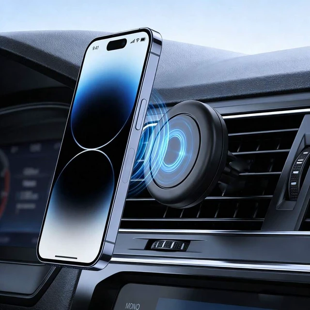 Alt view image 4 of 7 - Bks Magnetic Car Phone Holder Air Vent Mount Strong Grip Universal Smartphone Navigation Safe Driving