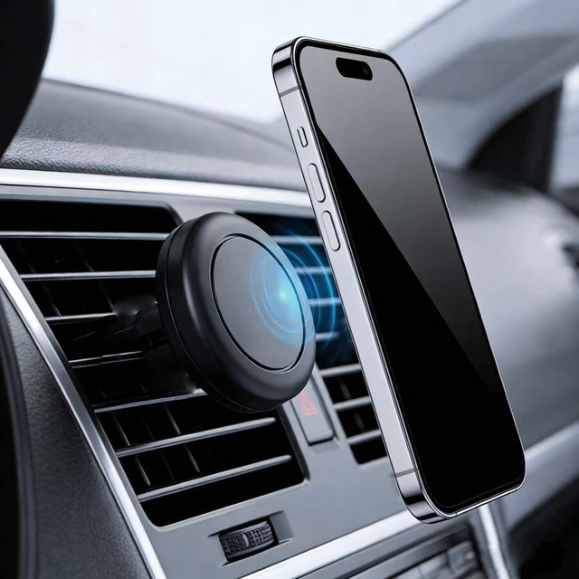 Alt view image 6 of 7 - Bks Magnetic Car Phone Holder Air Vent Mount Strong Grip Universal Smartphone Navigation Safe Driving