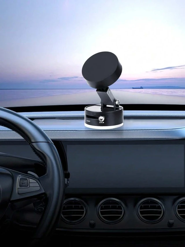 Alt view image 2 of 7 - Bks Multi Functional Magnetic Adjustable Horizontally Mounted Car Phone Holder With Cushion, Suitable For All Phones, Waterproof ABS Material, Fashionable Car Accessories | Textured Surface Design Com