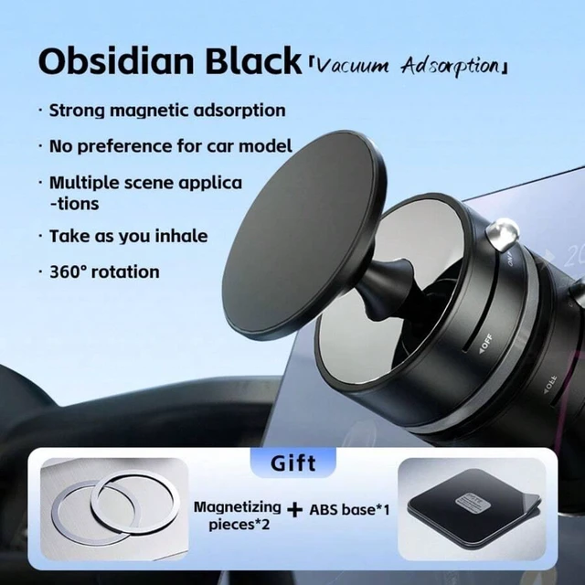 Main image of Bks Vacuum Magnetic Phone Stand, 360°Adjustable Car Holder With Suction Cup For Magsafe Compatible IPhone 17/16/15 Android Smartphones Universal