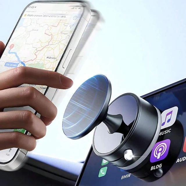 Alt view image 2 of 7 - Bks Vacuum Magnetic Phone Stand, 360°Adjustable Car Holder With Suction Cup For Magsafe Compatible IPhone 17/16/15 Android Smartphones Universal