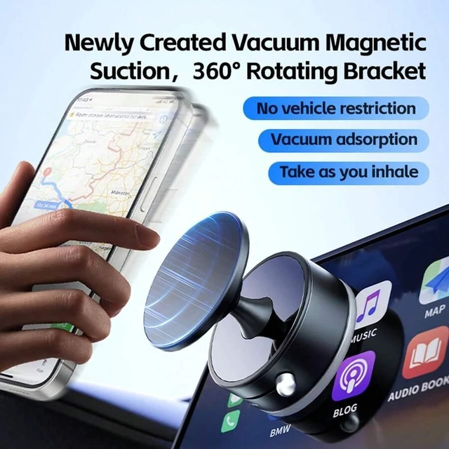 Alt view image 3 of 7 - Bks Vacuum Magnetic Phone Stand, 360°Adjustable Car Holder With Suction Cup For Magsafe Compatible IPhone 17/16/15 Android Smartphones Universal