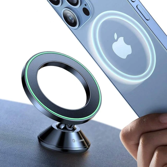 Alt view image 3 of 7 - Bks Magnetic Car Phone Holder Mount for iPhone 17 16 15 14 13 12, High Low Temp Resistant Dashboard MagSafe Mount 360 Adjustable