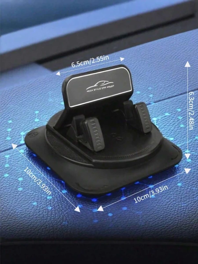 Alt view image 7 of 7 - Bks Ultra-Stable Car Phone Holder 360 Rotation Non-Marking Silicone Base Anti-Shake Mount Accessory