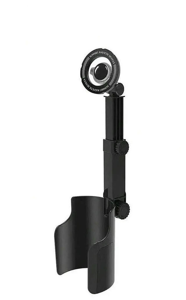 Main image of Bks 2-In-1 Magnetic Car Phone Holder, Strong Magnet, 360° Rotating Adjustable Arm, Durable ABS For Most Car Models